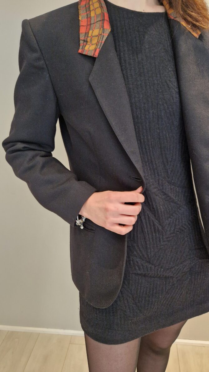 Veste  Hermès vintage d'après le carré Scotland par Ledoux