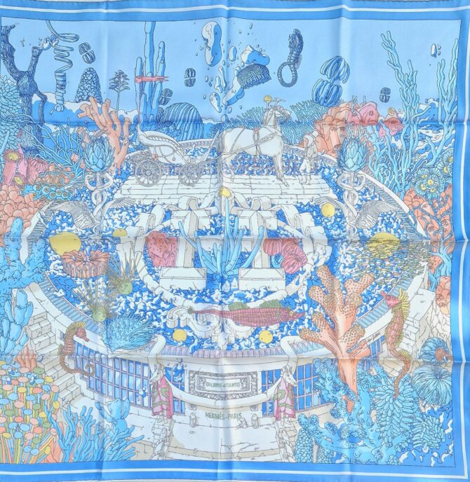 Carré Hermès Etat neuf EX LIBRIS ATLANTIS 70 par Ugo Gattoni