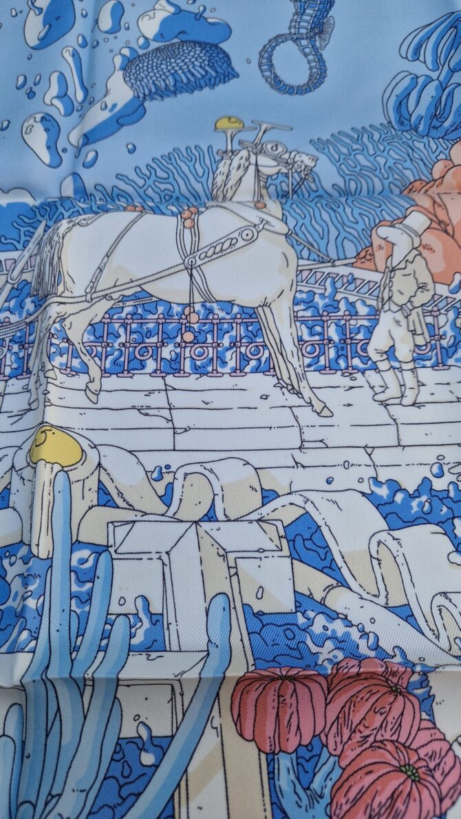 Carré Hermès Etat neuf EX LIBRIS ATLANTIS 70 par Ugo Gattoni – Image 4