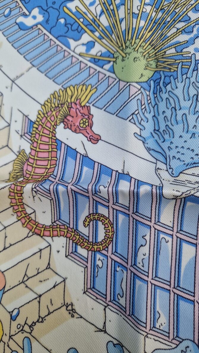 Carré Hermès Etat neuf EX LIBRIS ATLANTIS 70 par Ugo Gattoni – Image 3
