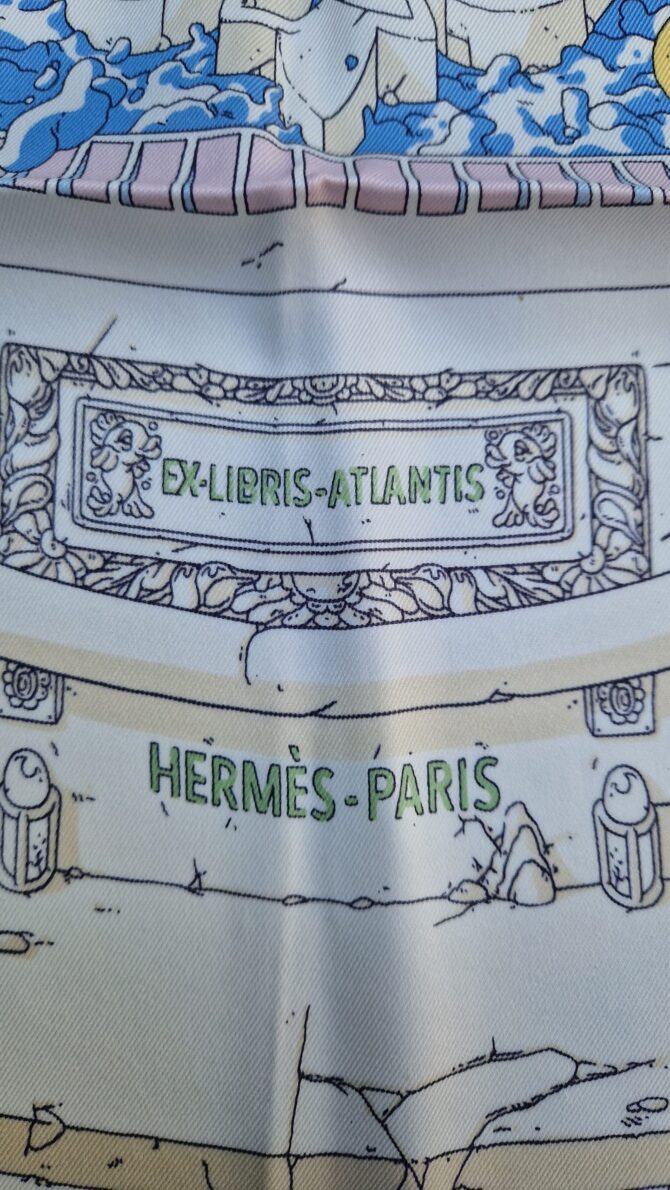 Carré Hermès Etat neuf EX LIBRIS ATLANTIS 70 par Ugo Gattoni – Image 5