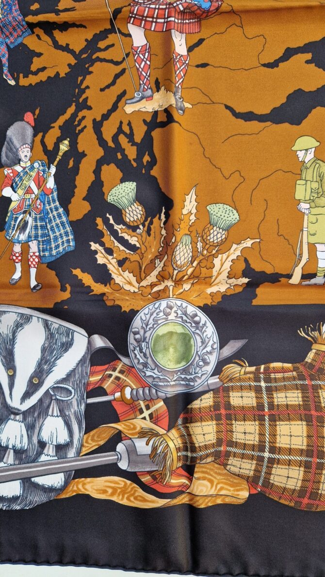 Carré Hermès soie Scotland par Philippe Ledoux 1963 – Image 5