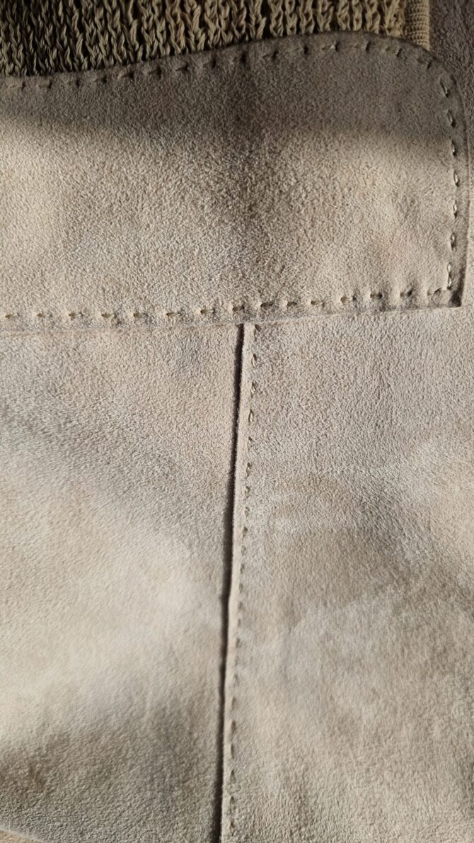 Veste Hermès en peau et tricot vintage – Image 8