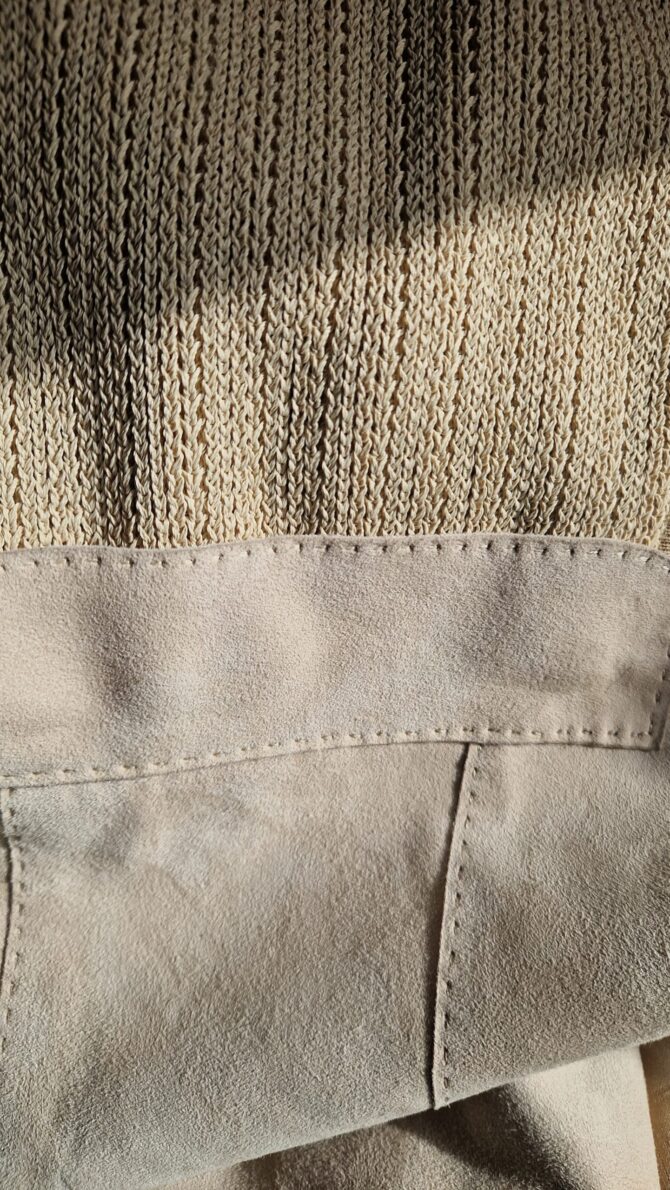 Veste Hermès en peau et tricot vintage – Image 9