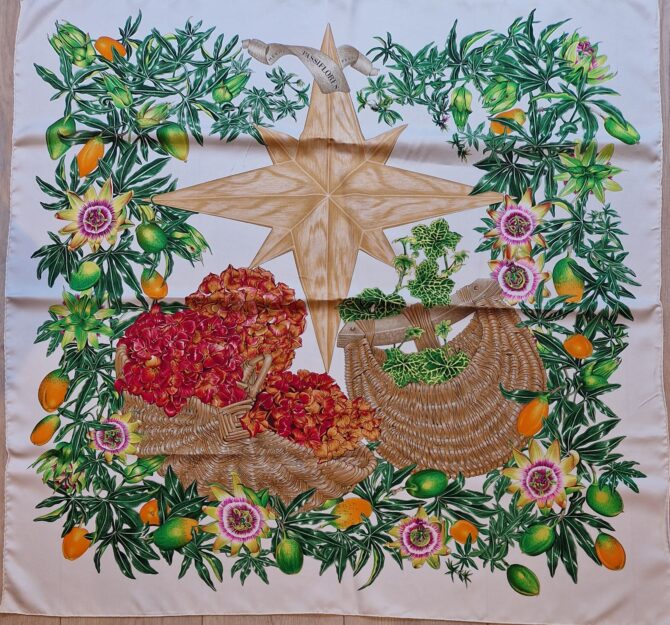 foulard hermès les passiflores par valérie dawlat dumoulin