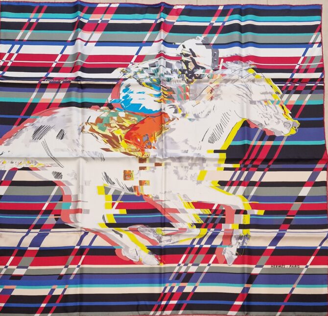 Carré hermès photo finish par dimitri rybaltchenko