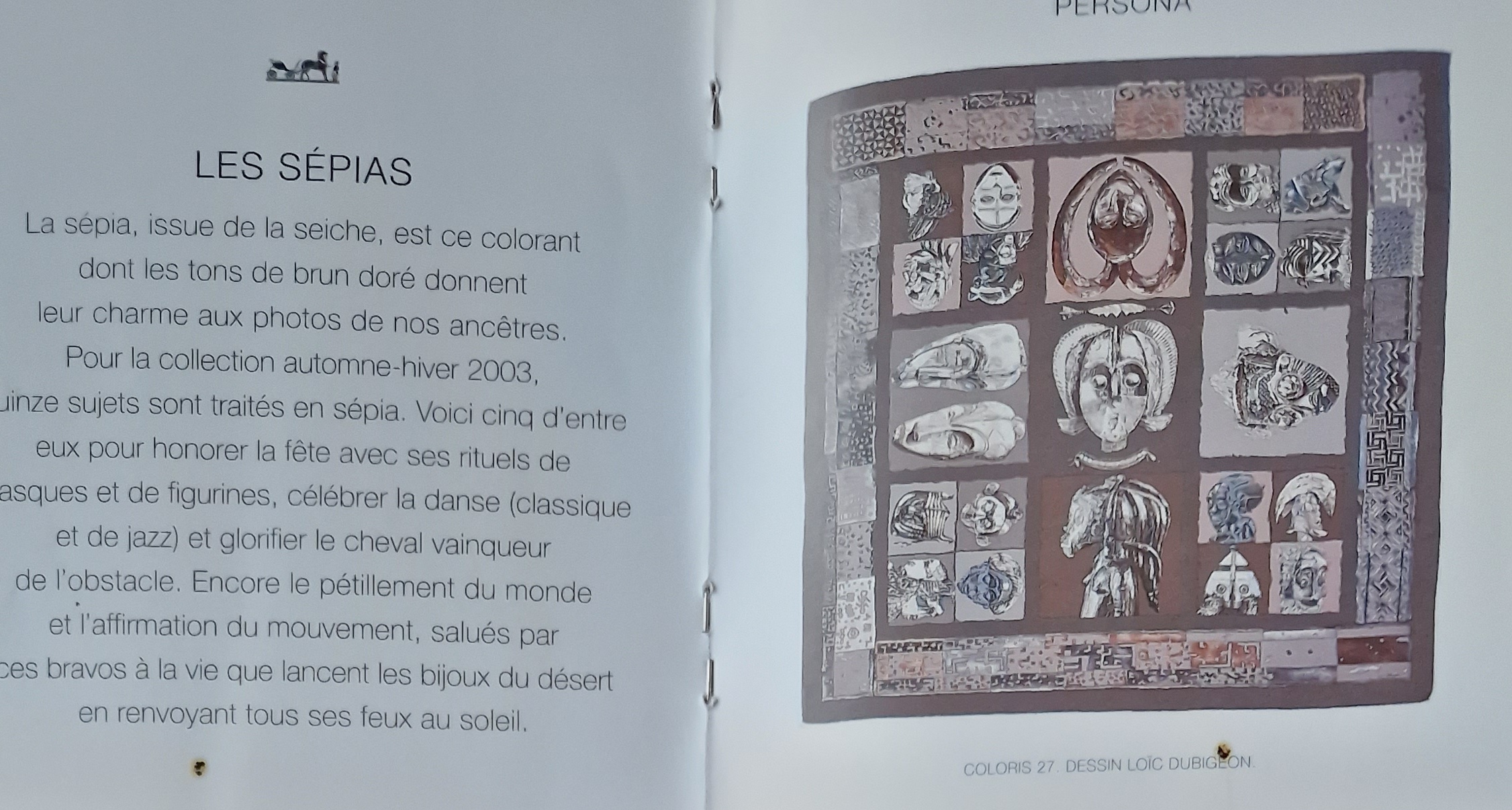 Persona Carre Hermès par Loîc Dubigeon automne-hiver 2003 éditon spéciale couleur sépia – Image 8