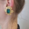 Paire de grands clips d'oreille Guy Laroche
