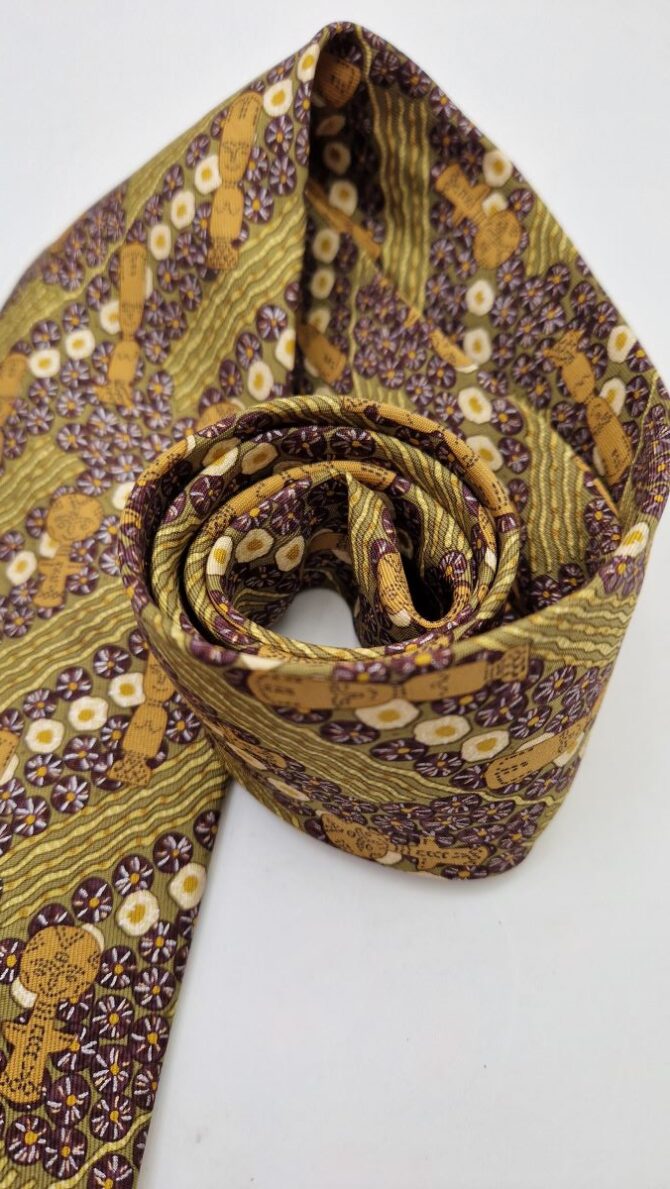 Rare cravate Hermès . Thème art africain – Image 5