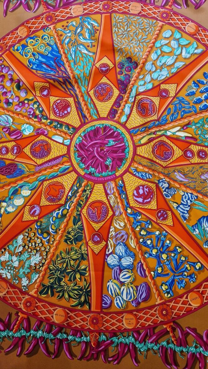 Carré Hermès Aux pays des épices par Annie Faivre 2001 – Image 5