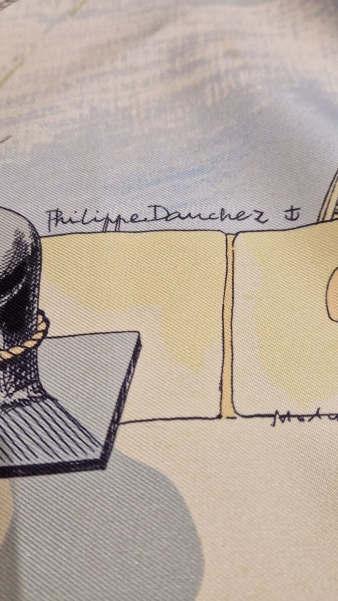 Carré Hermès Belle île en mer , le port par Philippe Dauchez 1960 – Image 5