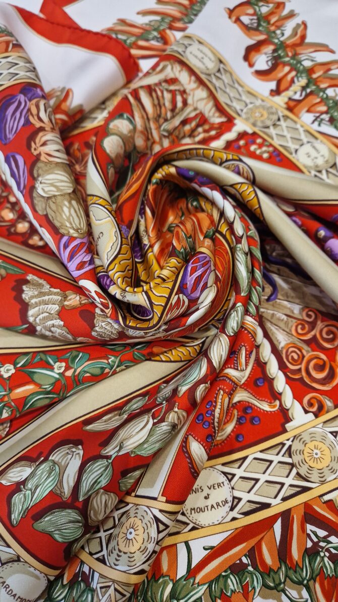 Carré Hermès Aux pays des épices par Annie Faivre 2001 – Image 4