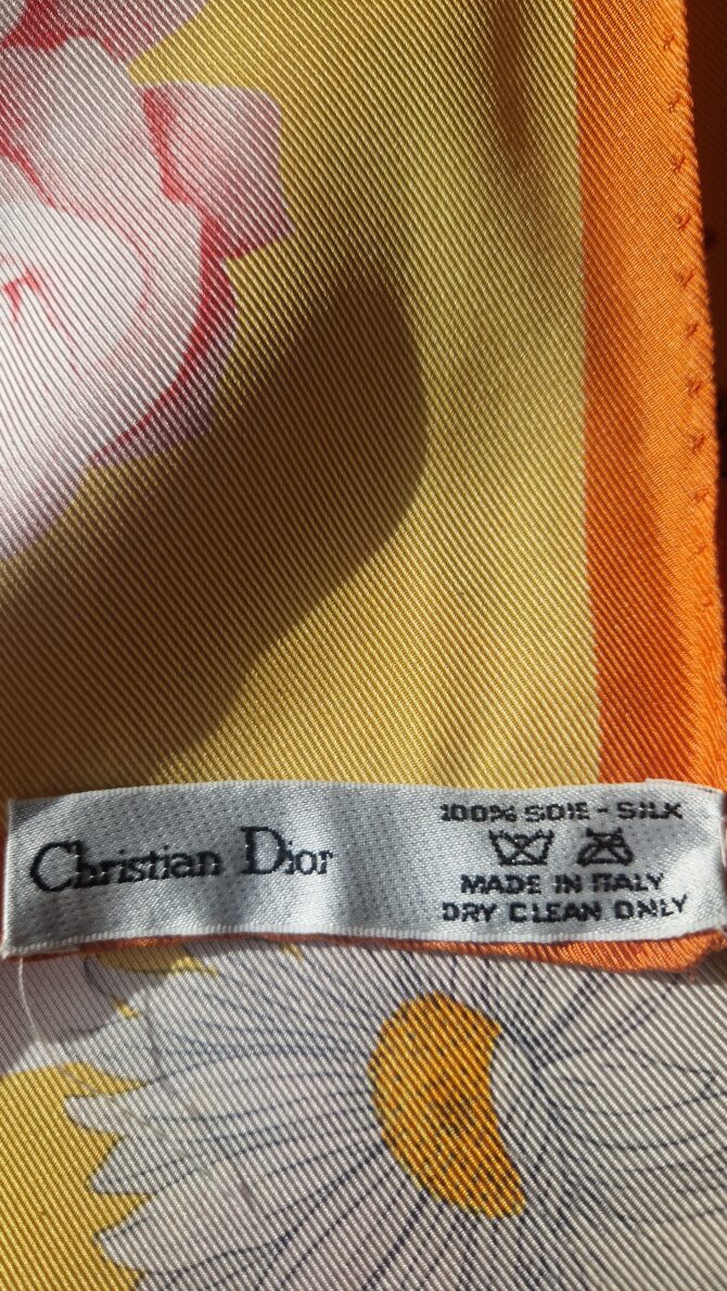 Foulard DIOR en soie vintage vers 1980 – Image 7