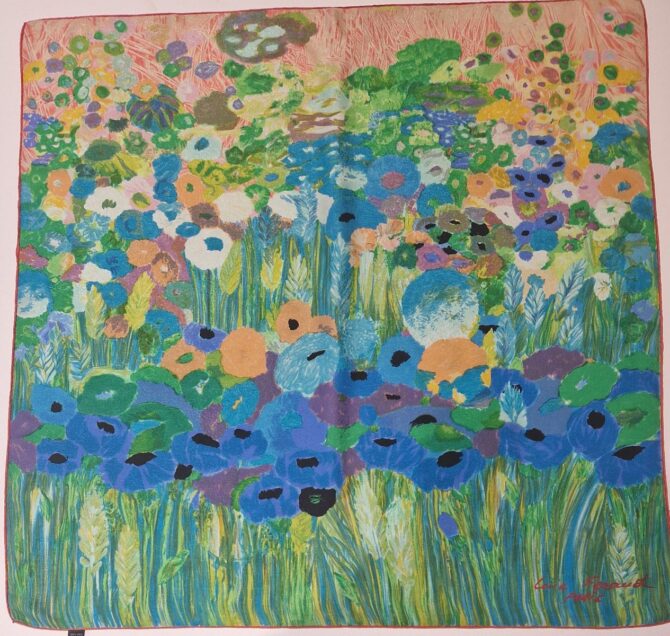 foulard louis feraud les coquelicots