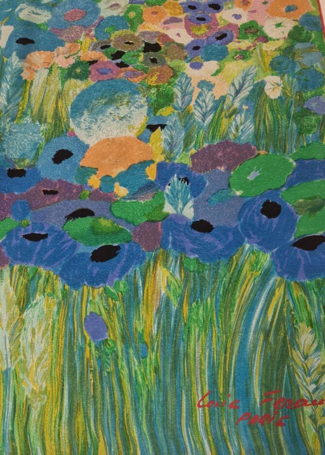 Foulard en soie Louis Féraud Les coquelicots – Image 3