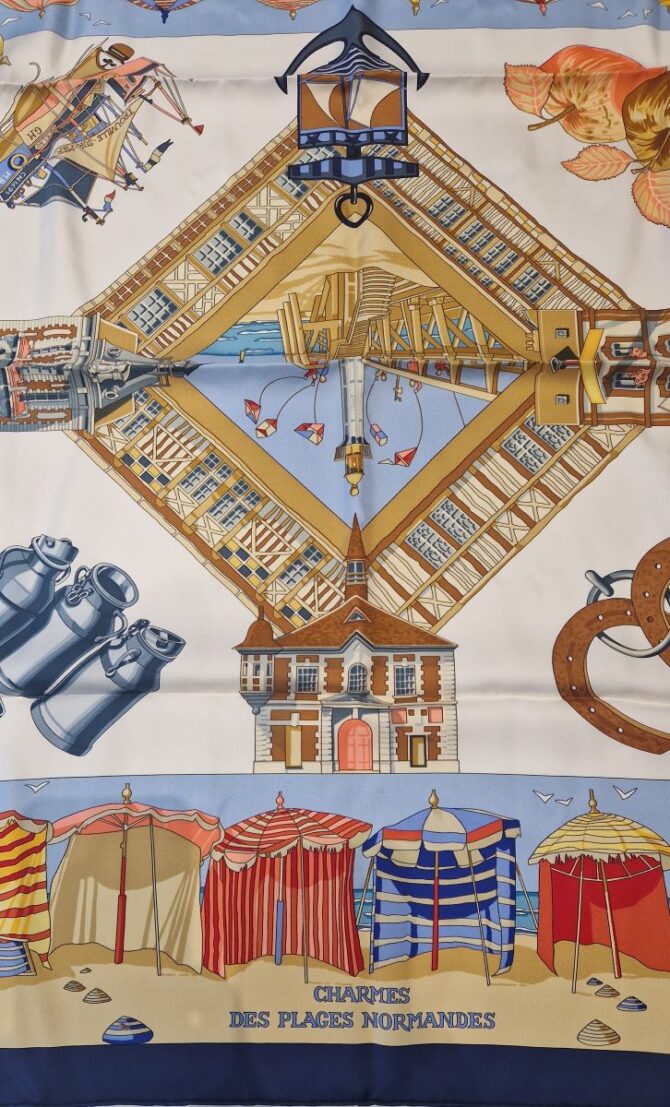 Charme des plages normandes carré Hermès par Loic Dubigeon 1999 Etat neuf – Image 4