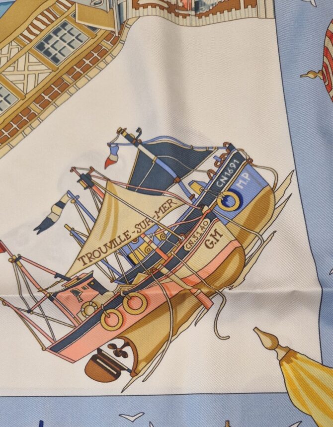 Charme des plages normandes carré Hermès par Loic Dubigeon 1999 Etat neuf – Image 7