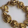 bracelet Sonia Rykiel vintage en métal doré