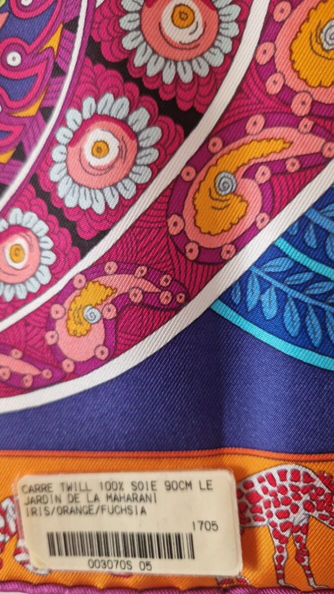 Carré Hermès Le Jardin de la Maharani par Annie Faivre 2017 – Image 8