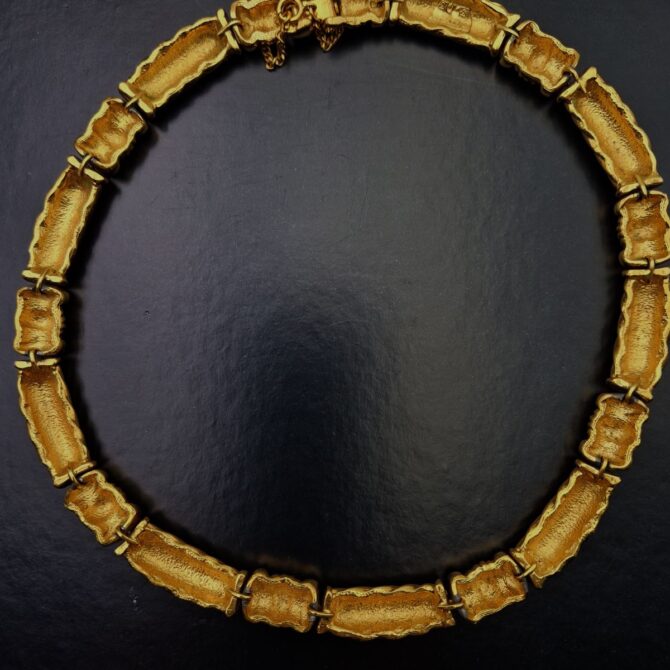 collier vintage carven plaqu" or et strass