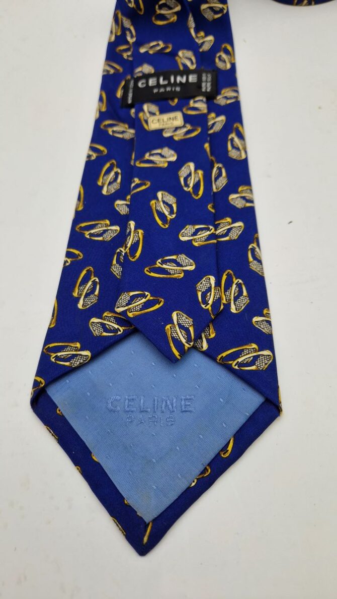 Cravate Céline soie motifs étriers – Image 2