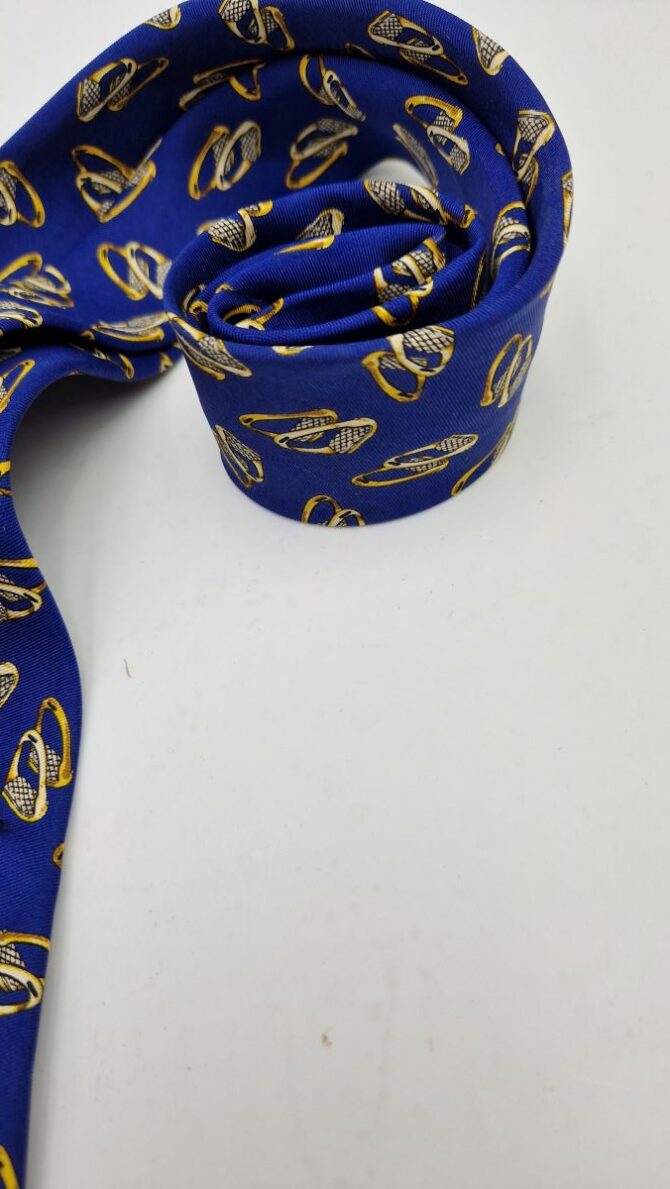 Cravate Céline soie motifs étriers – Image 6