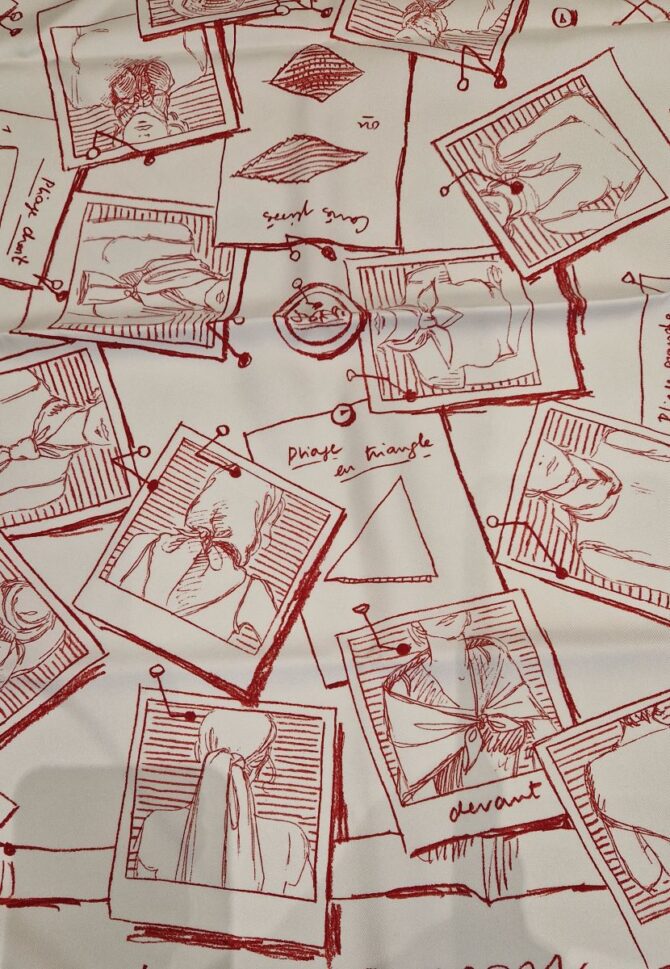 Carré Hermès Instructions sur l'art de nouer et porter votre carré Hermès – Image 5