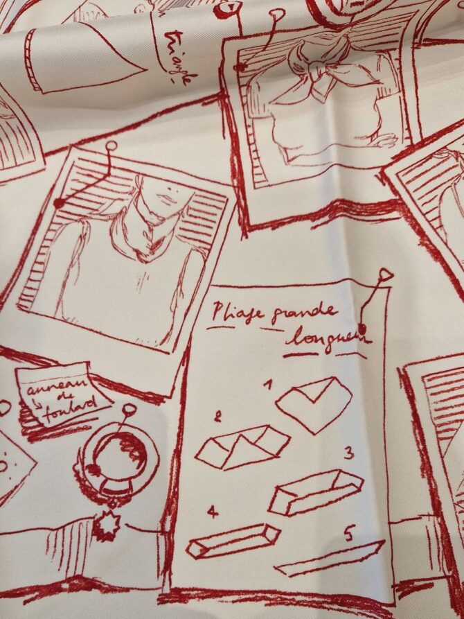 Carré Hermès Instructions sur l'art de nouer et porter votre carré Hermès – Image 7