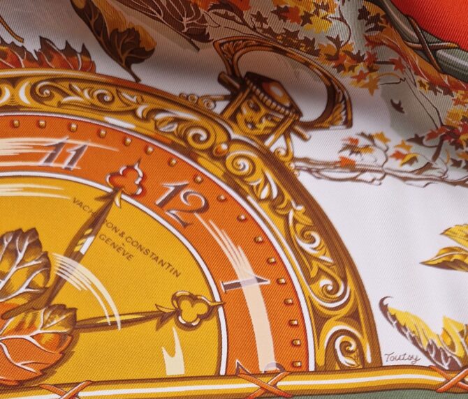 Carré Hermès Edition spéciale 2002 pour Vacheron Constantin par Laurence Bourthoumieux, livré dans sa boîte – Image 8