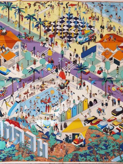 Carré Hermès On the beach par Ugo Bienvenu