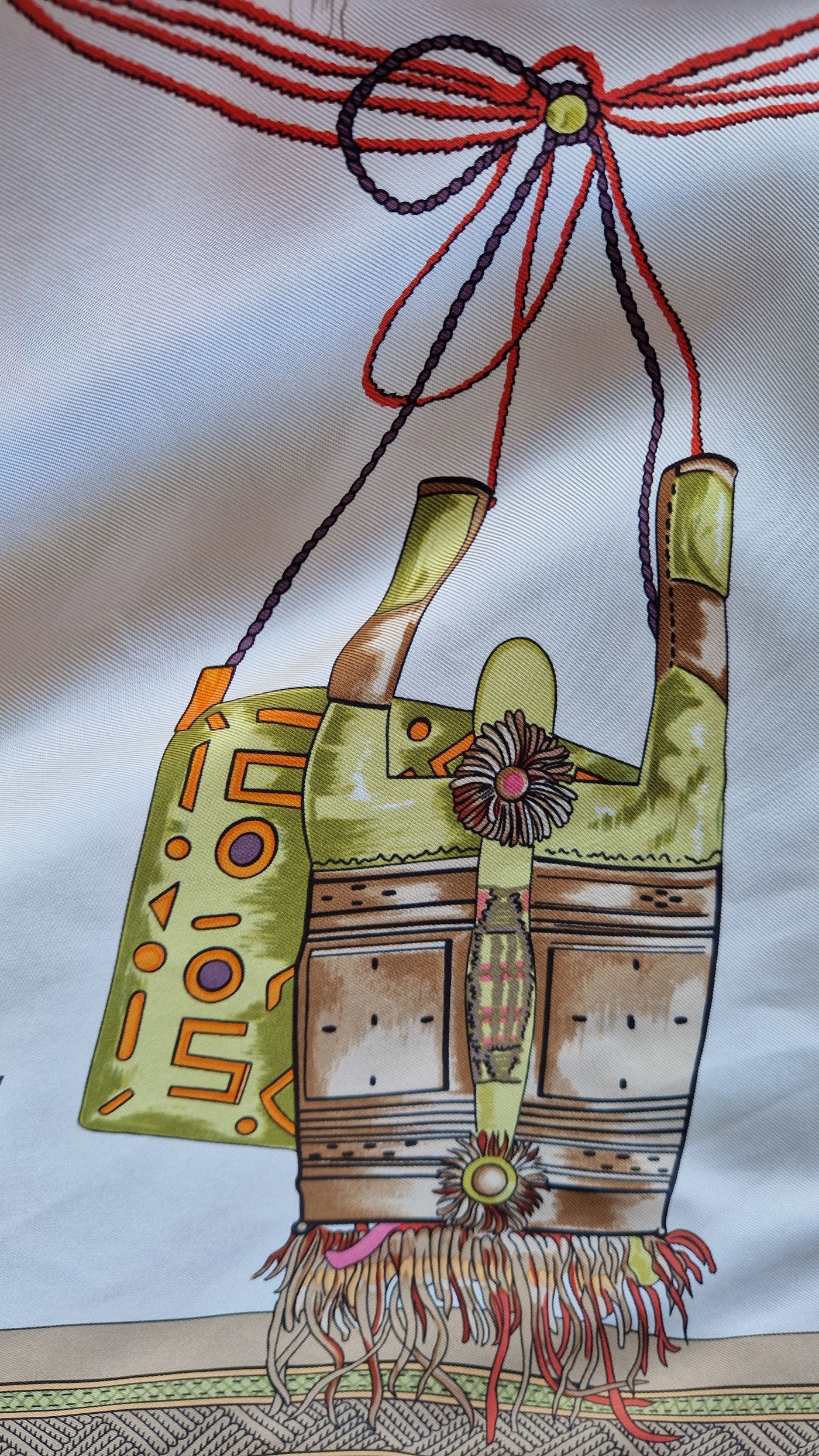 Carré Hermès Cuirs du désert par Françoise de la Perrière 1988 – Image 7