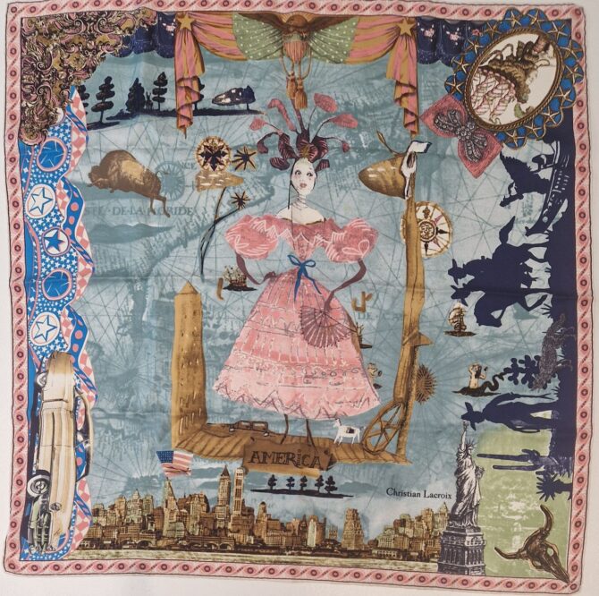 Foulard en soie America par Christian Lacroix