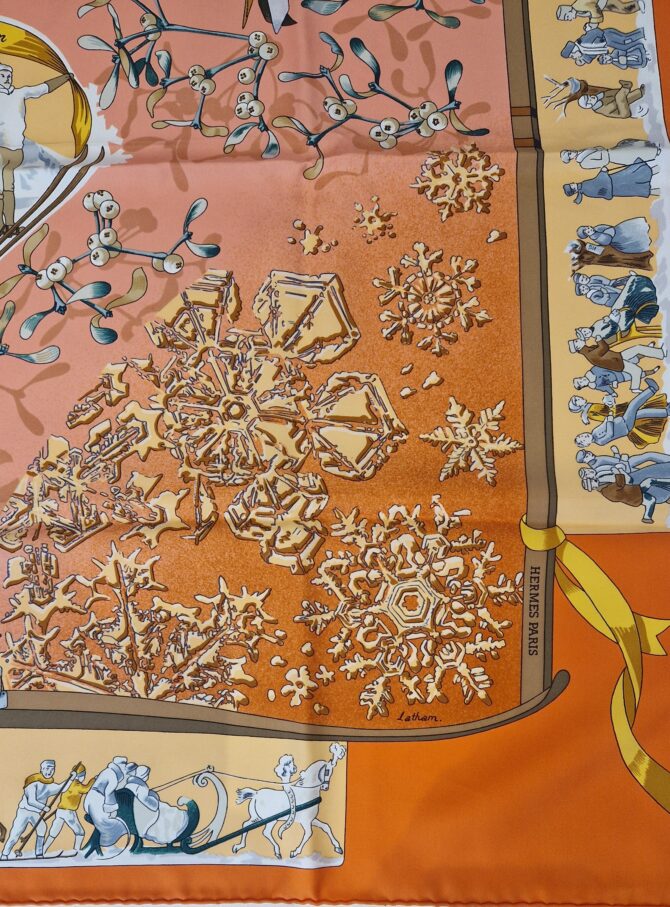 Carré Hermès Neige d'Antan par Caty Latham 1989 – Image 5