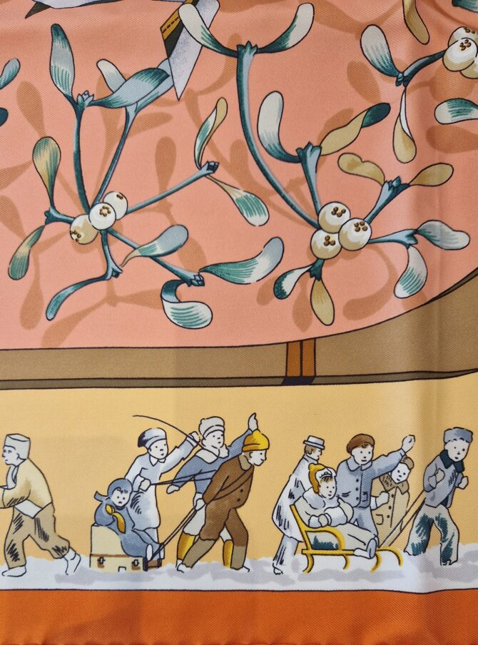 Carré Hermès Neige d'Antan par Caty Latham 1989 – Image 6