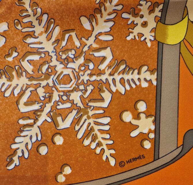 Carré Hermès Neige d'Antan par Caty Latham 1989 – Image 8