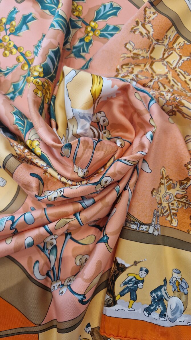 Carré Hermès Neige d'Antan par Caty Latham 1989 – Image 9