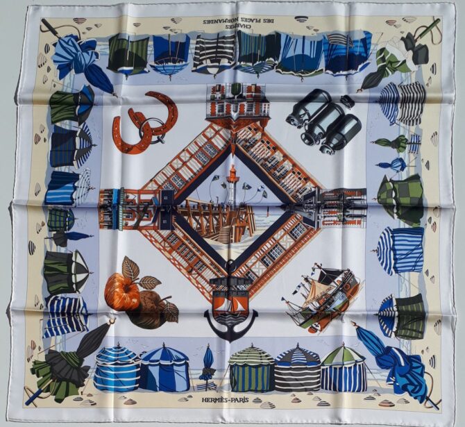 carré hermès charme des plages normandes