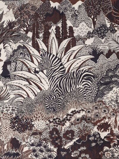 Carré Hermès à l'état neuf Mountain Zebra par Alice Shirley 2019