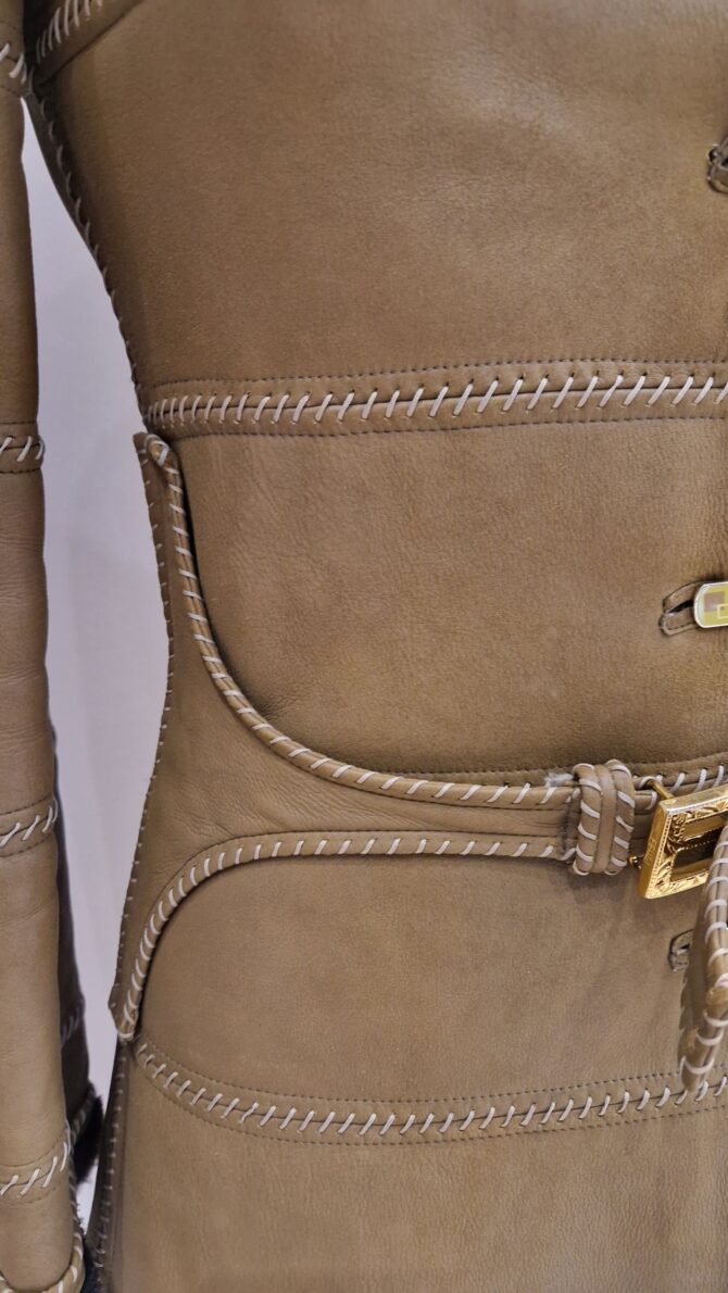 Manteau en cuir Fendi – Image 2
