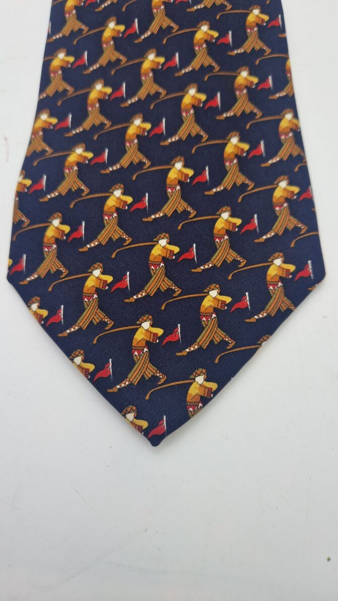 Cravate en soie Salvatore Ferragamo motifs golfeurs – Image 2