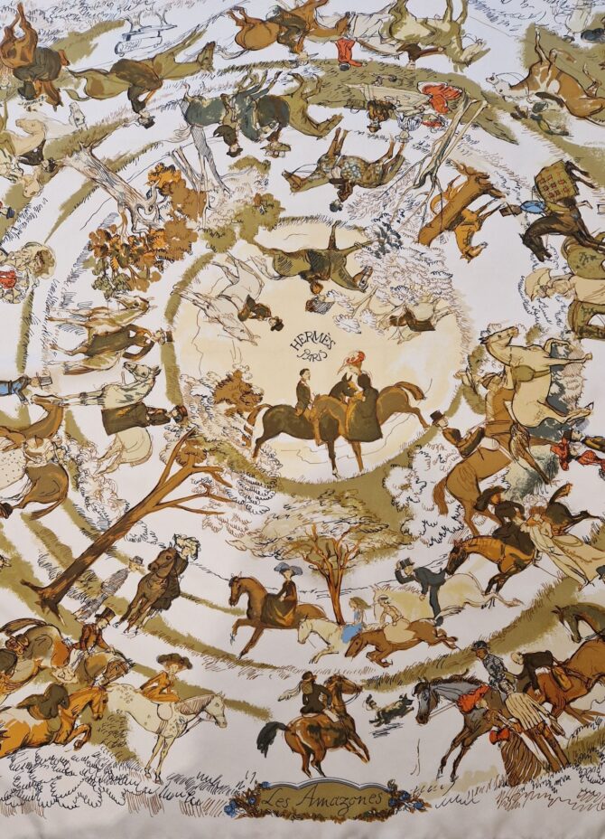 Carré Hermès Les amazones II par Philippe Dumas – Image 3