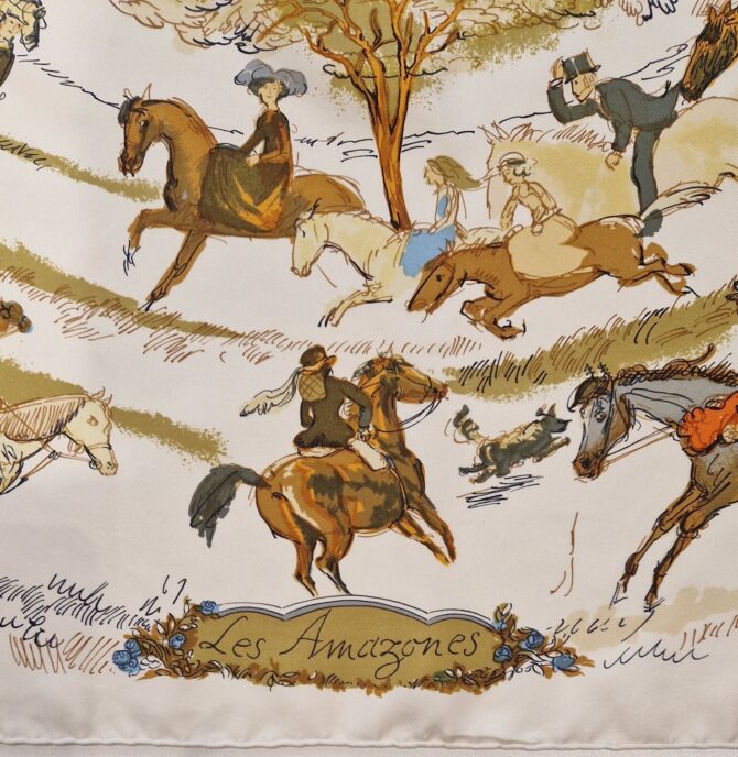 Carré Hermès Les amazones II par Philippe Dumas – Image 5