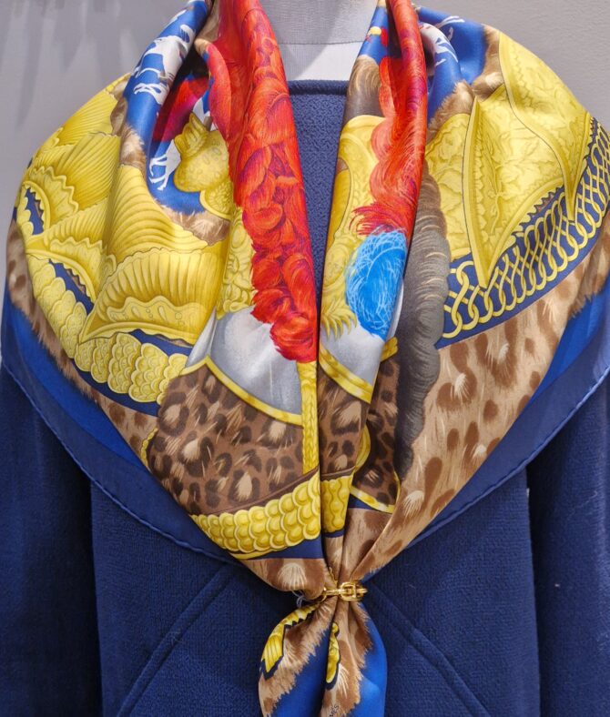carre hermès casqques et plumets