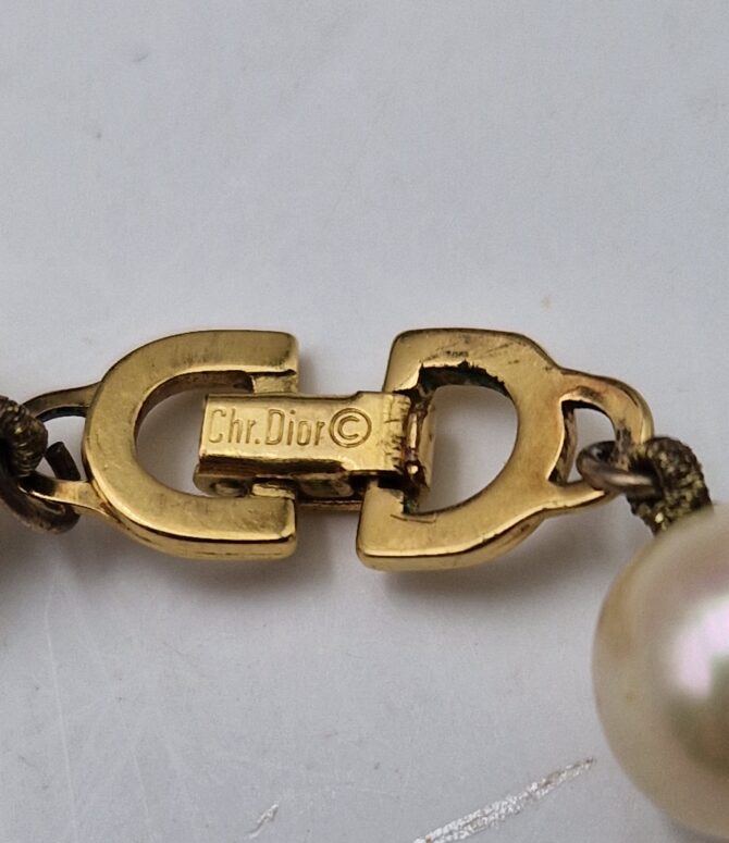 Collier Christian Dior en perles fantaisie – Image 3