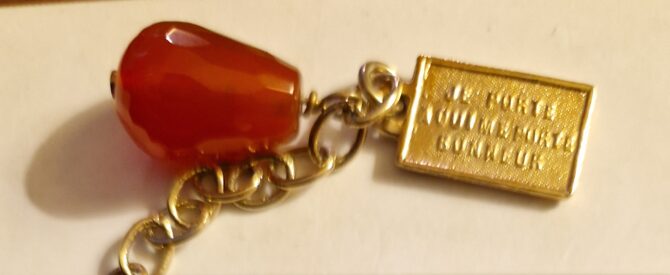 Collier porte bonheur  2 rangs Philippe Ferrandis en perles de verre  et agates – Image 5