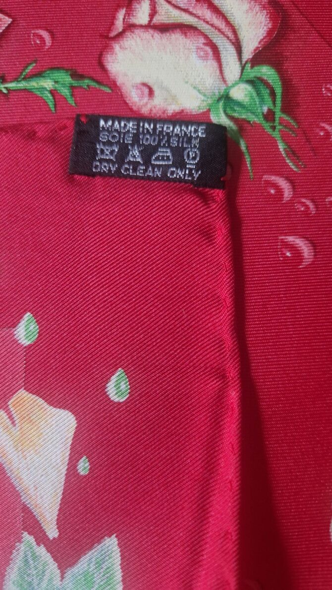 Gavroche ou pochette Hermès La rosée – Image 3