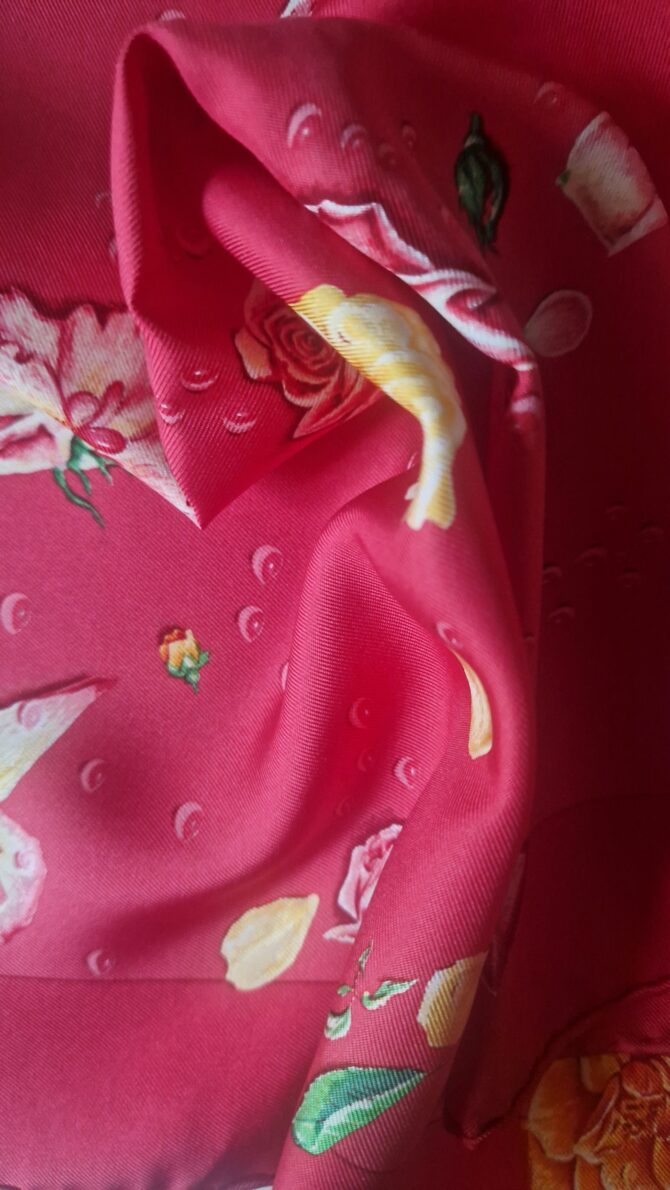 Gavroche ou pochette Hermès La rosée – Image 2