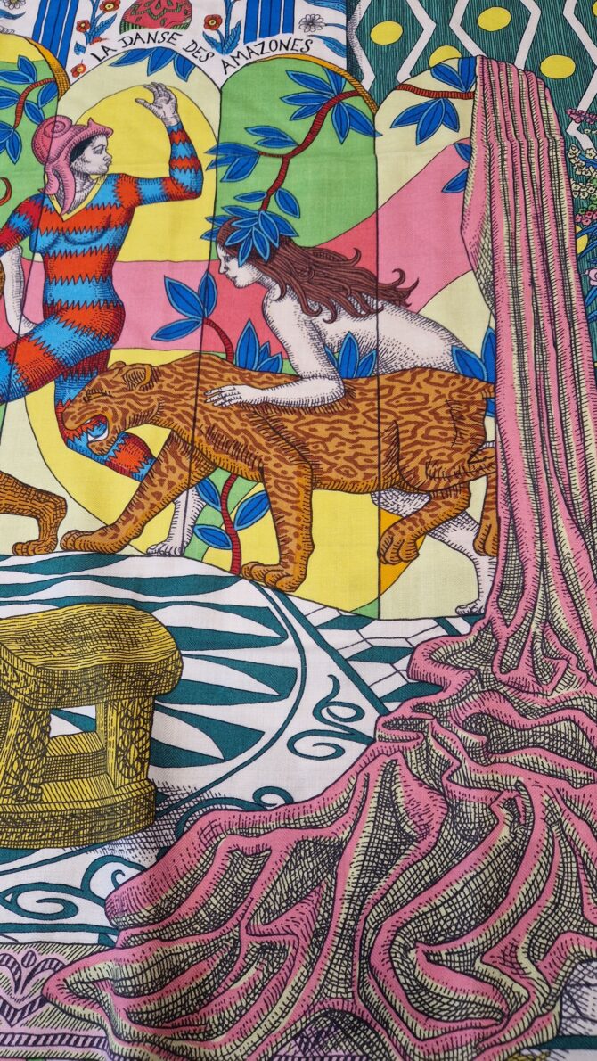 Châle Hermès Cachemire & soie La danse des amazones par Edouard Baribeaud 2020 – Image 3