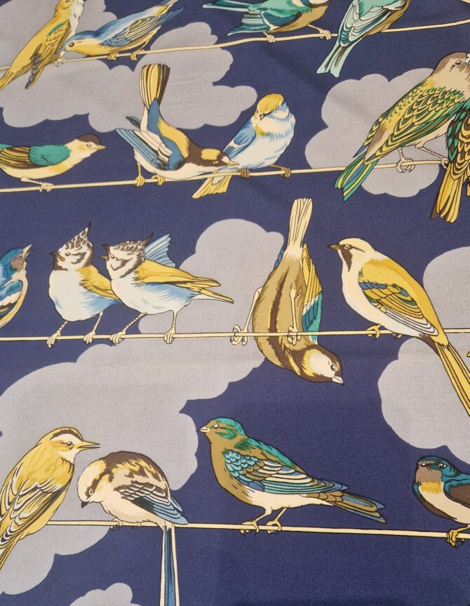 Carré Hermès les oiseaux des bois et des champs par Hugo Grykar  années 80 – Image 4