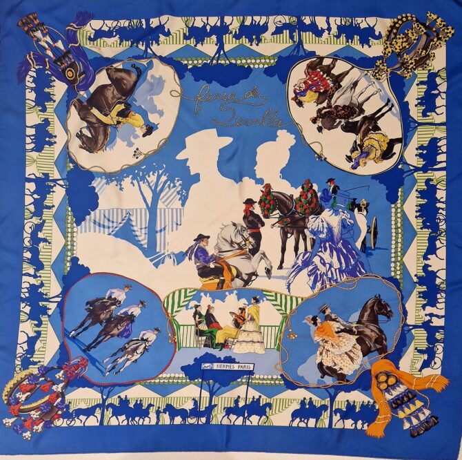 Carré Hermès La Feria de Sevilla par Hubert de Watrigant 1996
